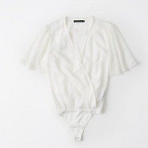 Short-Sleeve Wrap Bodysuit